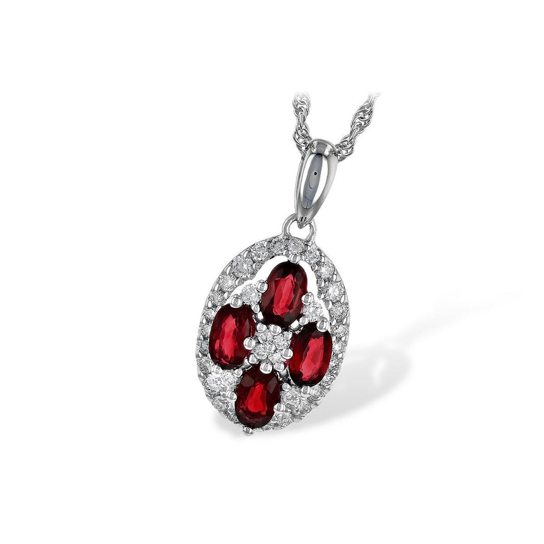 14KT Gold Ruby Necklace