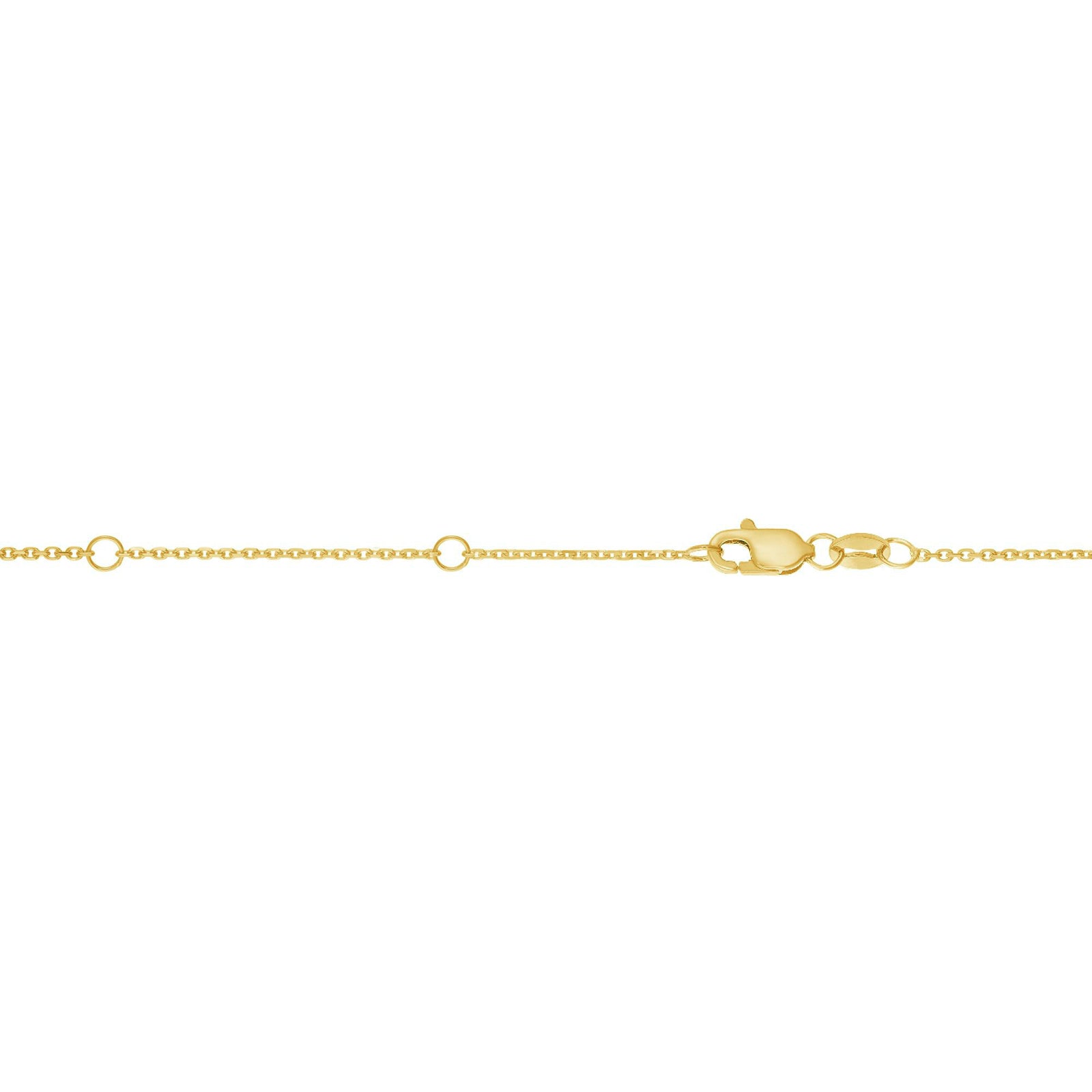 14K Gold 0.87mm Double Extendable Diamond Cut Cable Chain