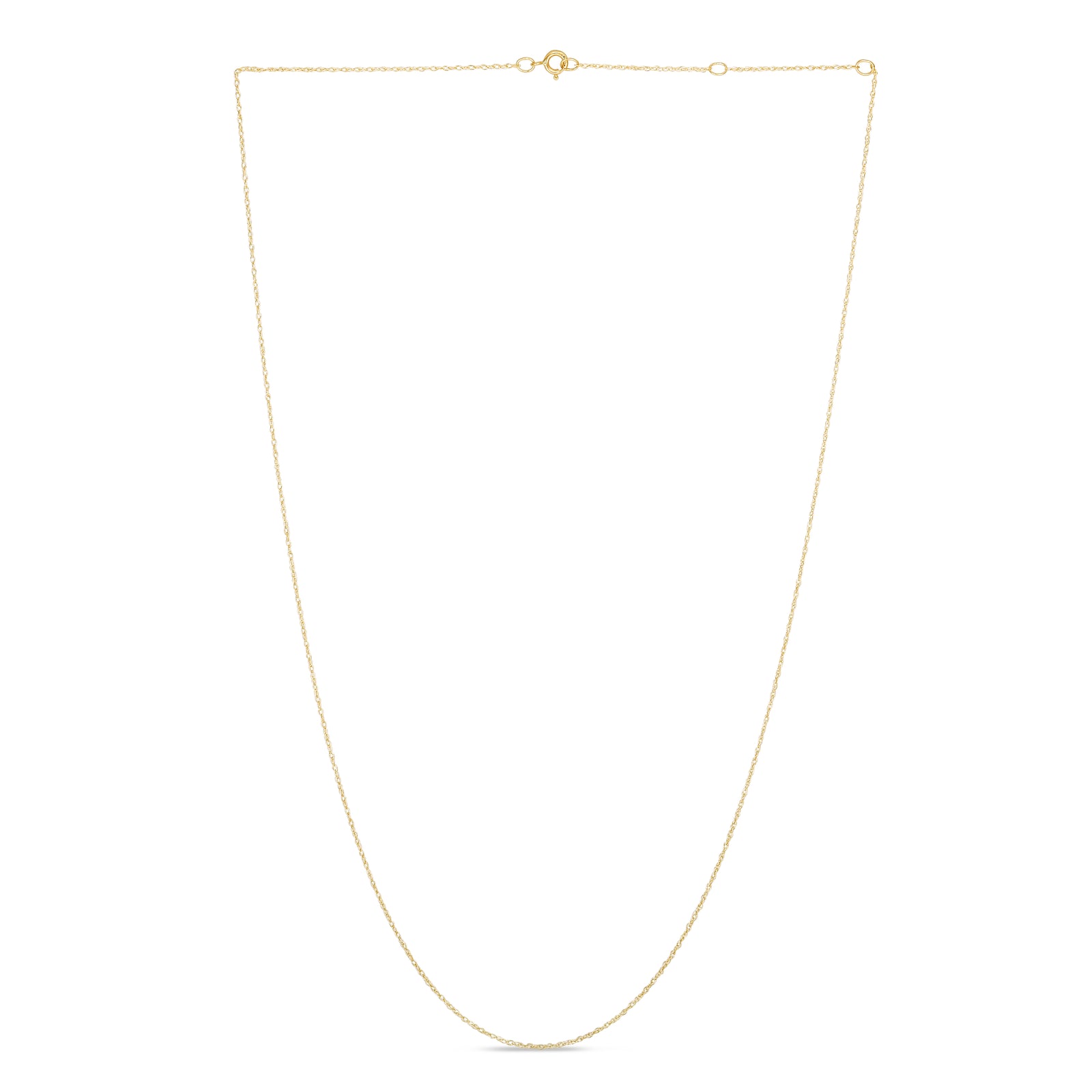 14K Gold .5mm Double Extendable Rope Chain