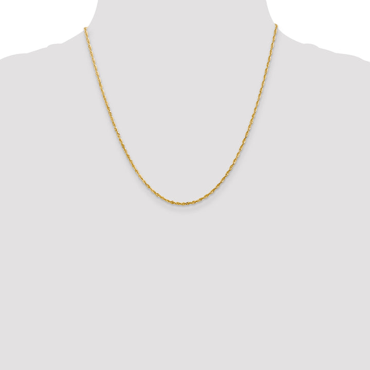 14k 2.0mm Ultra D/C Lightweight Rope Chain