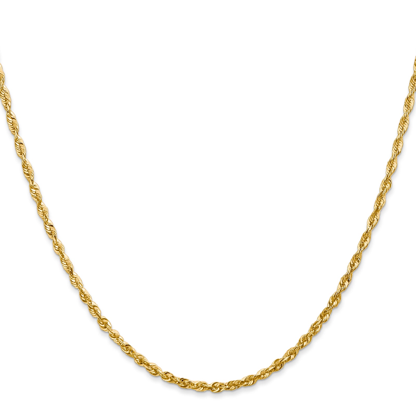 14k 2.25mm Ultra D/C Lightweight Rope Chain