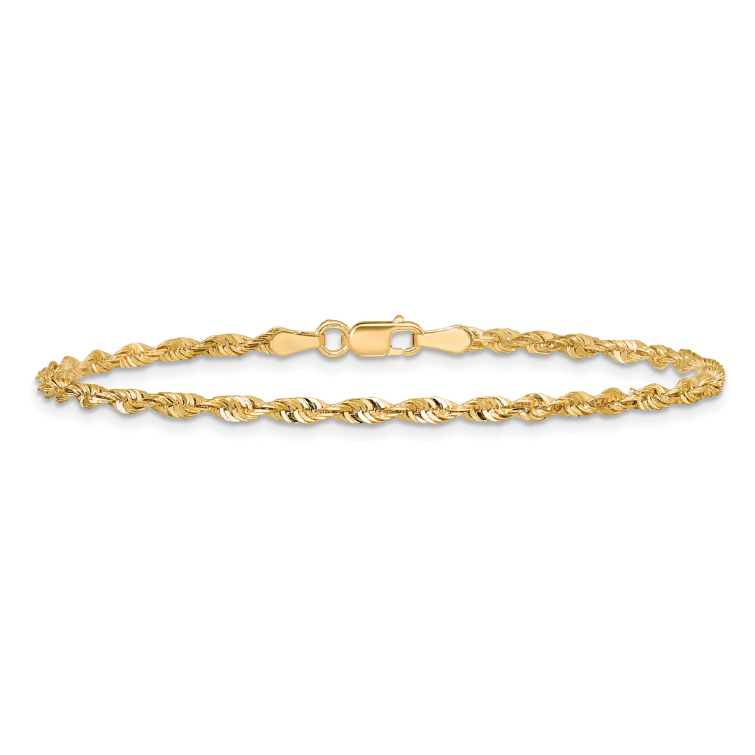 14k 2.5mm Ultra D/C Lightweight Rope Chain