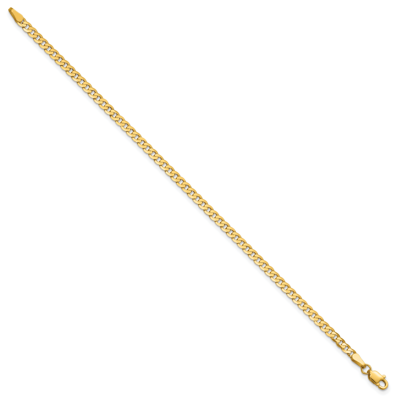 14k 2.9mm Flat Beveled Curb Chain