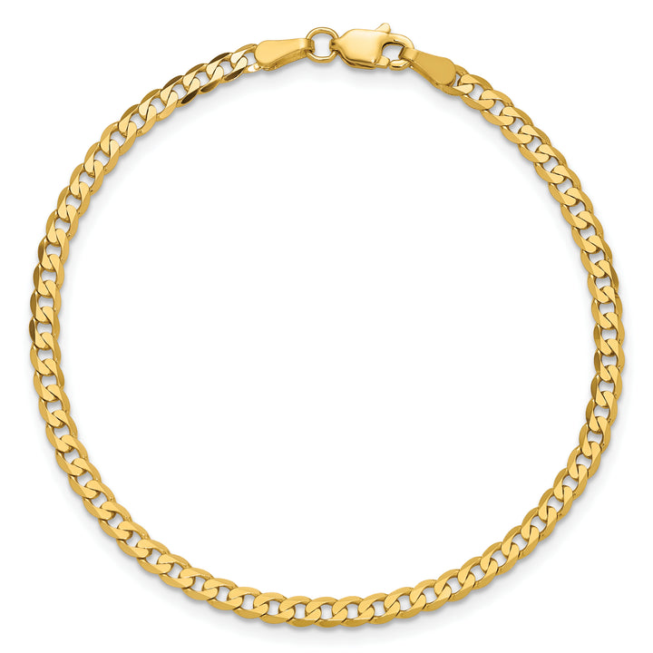 14k 2.9mm Flat Beveled Curb Chain Anklet