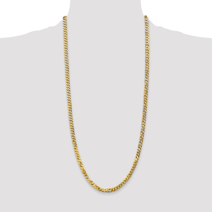 14k 4.75mm Flat Beveled Curb Chain
