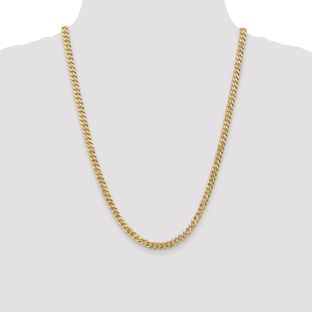 14k 5.75mm Flat Beveled Curb Chain