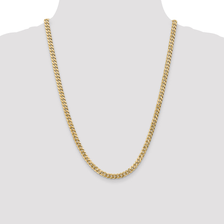 14k 5.75mm Flat Beveled Curb Chain