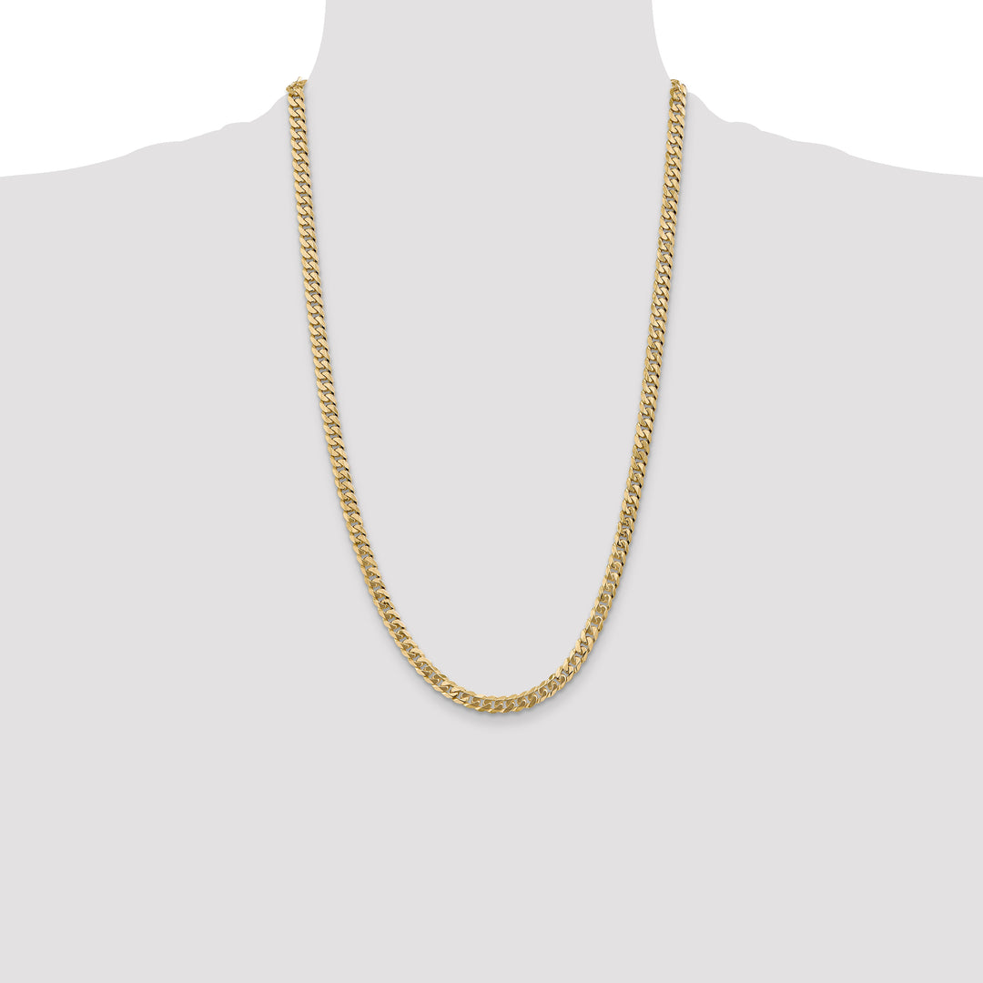 14k 5.75mm Flat Beveled Curb Chain
