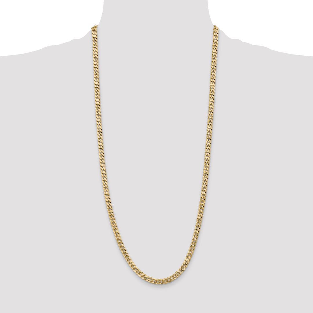 14k 5.75mm Flat Beveled Curb Chain