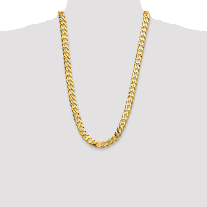 14k 12.0mm Flat Beveled Curb Chain