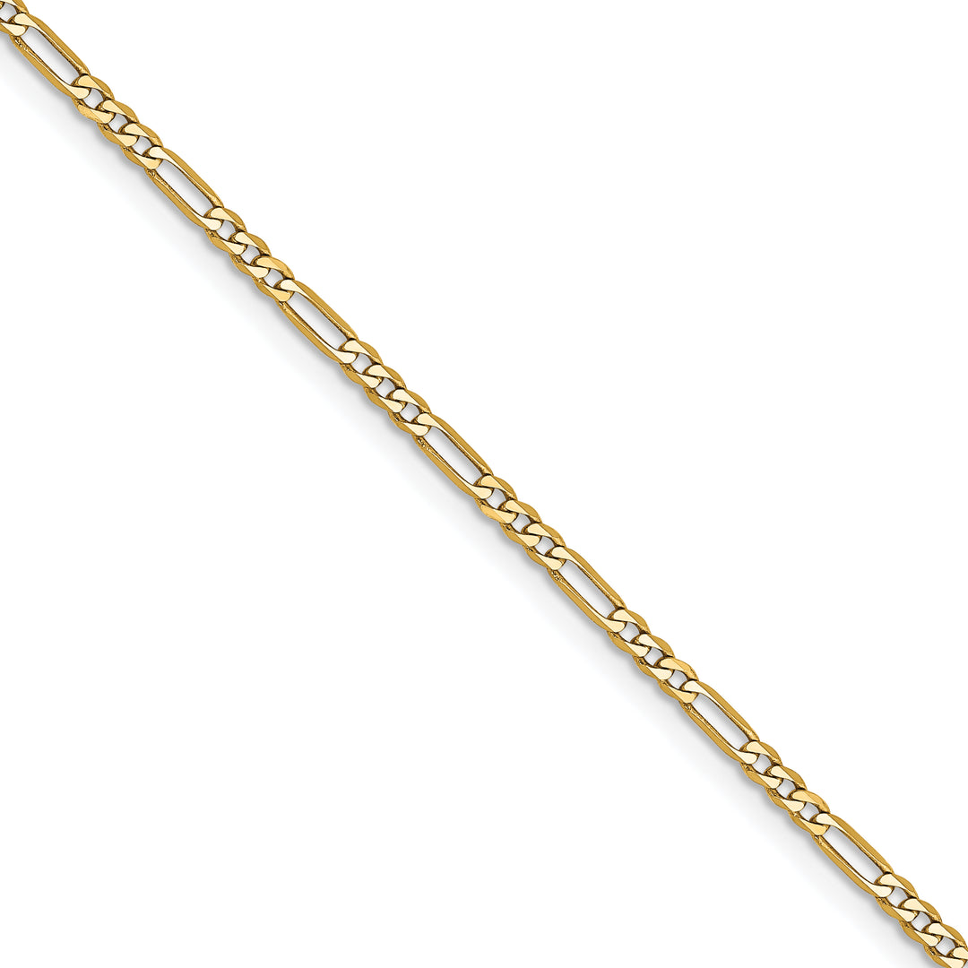 14k 1.8mm Flat Figaro Chain (100 inch Spool)