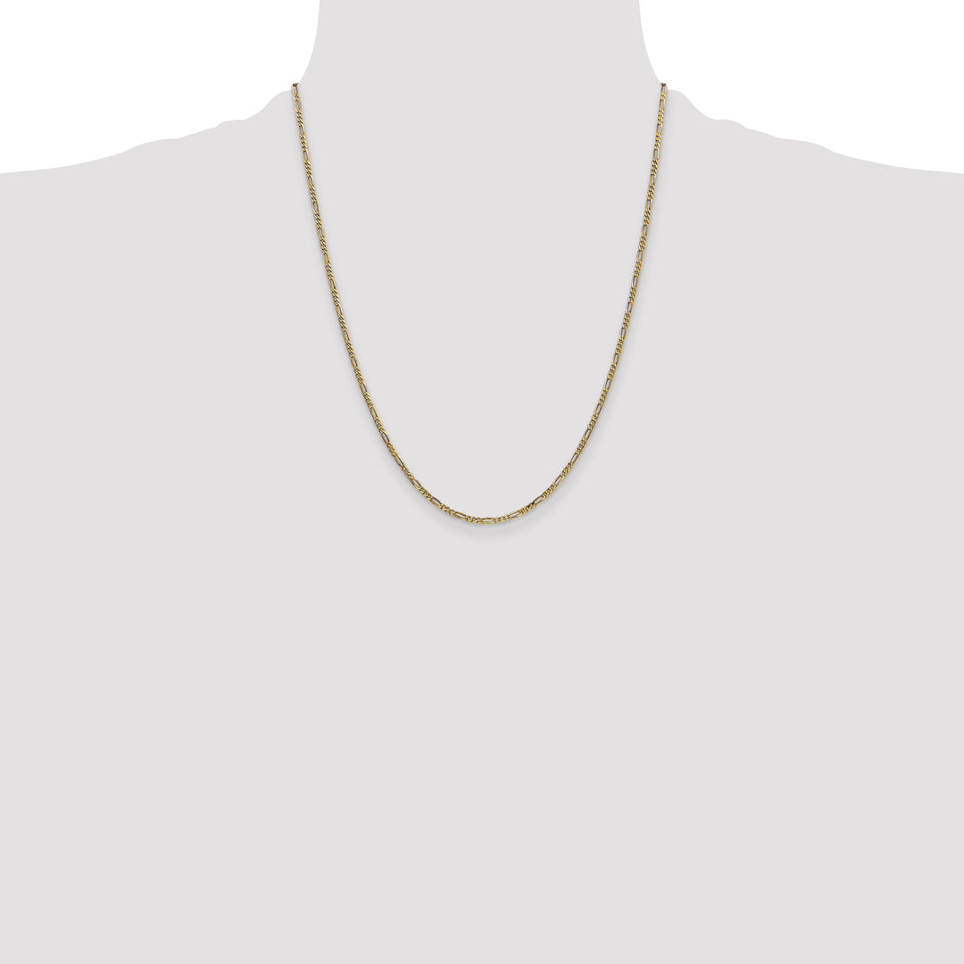 14k 1.8mm Flat Figaro Chain