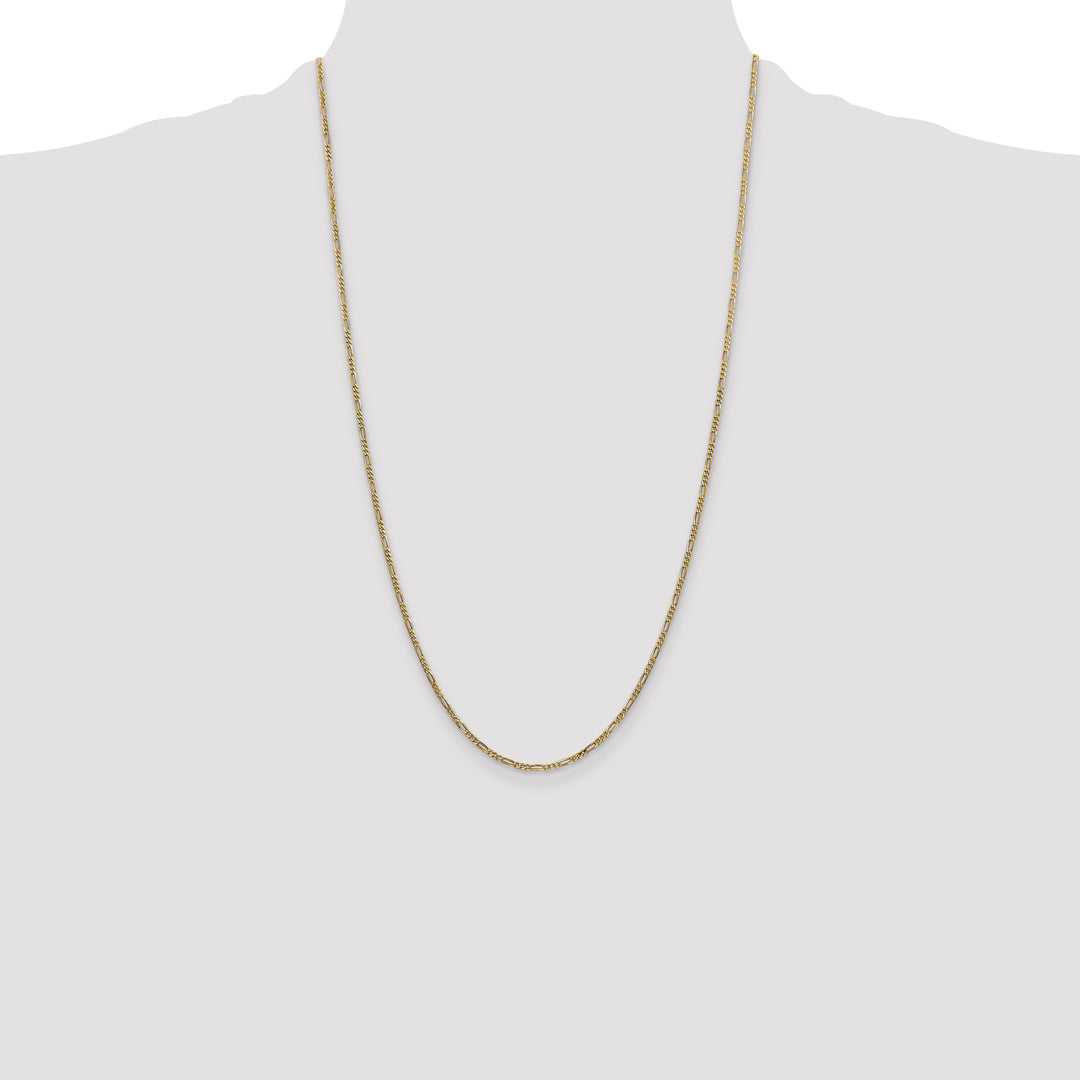 14k 1.8mm Flat Figaro Chain