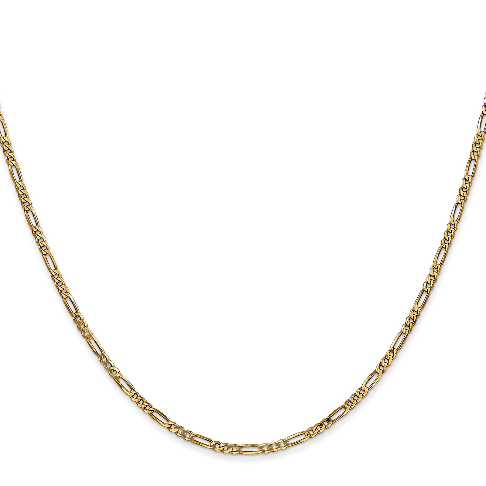 14k 1.8mm Flat Figaro Chain