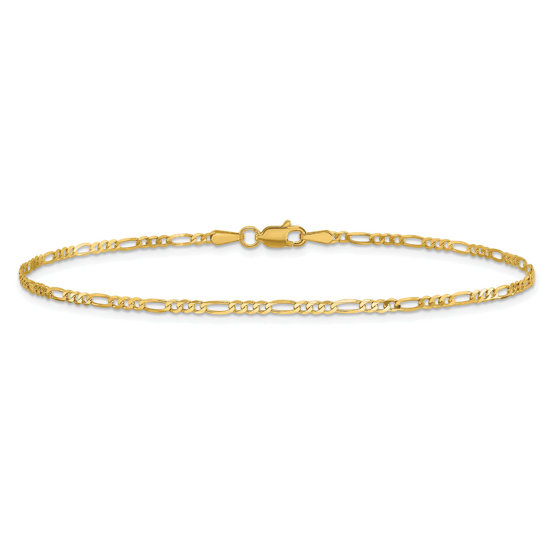 14k 1.8mm Flat Figaro Chain