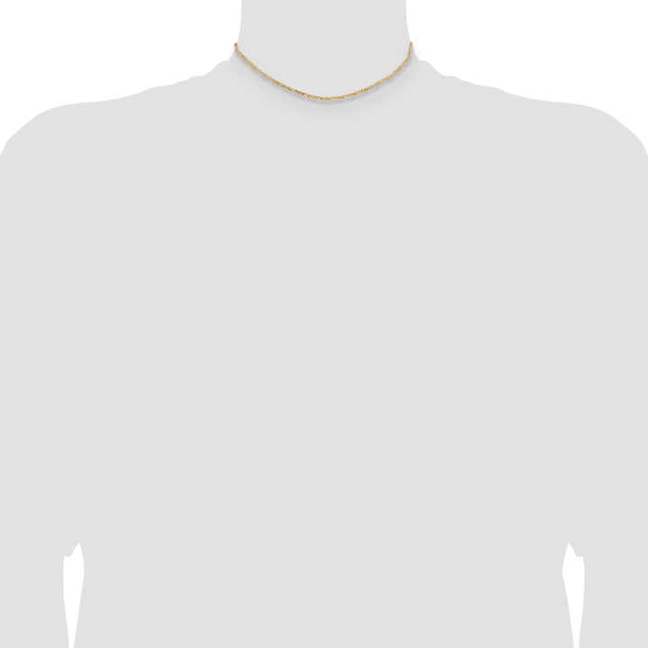 14k 2.25mm Flat Figaro Chain