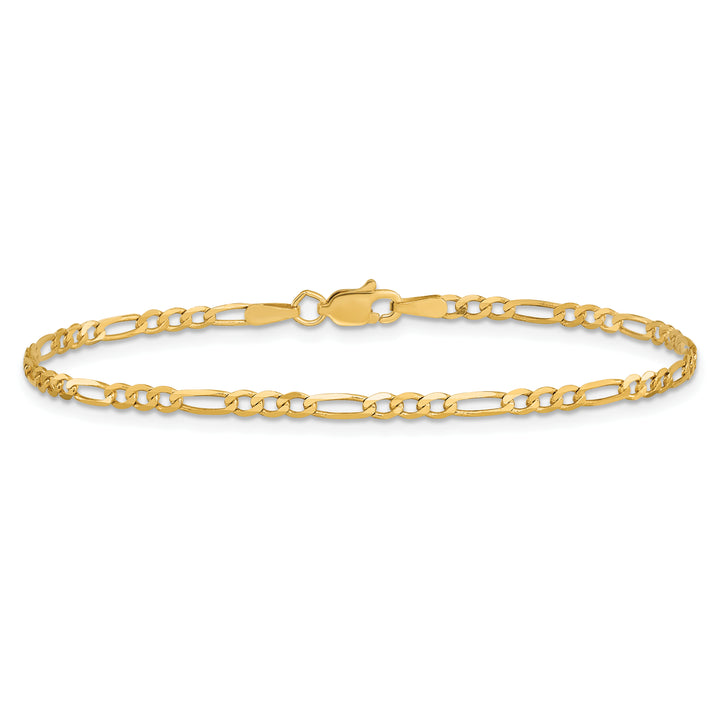 14k 2.25mm Flat Figaro Chain