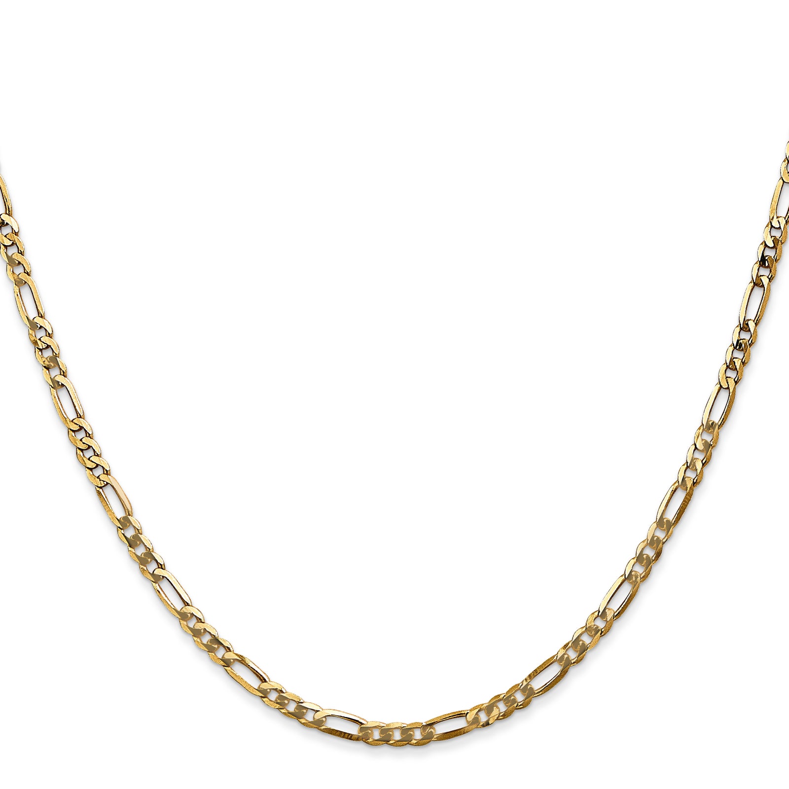 14k 2.75mm Flat Figaro Chain