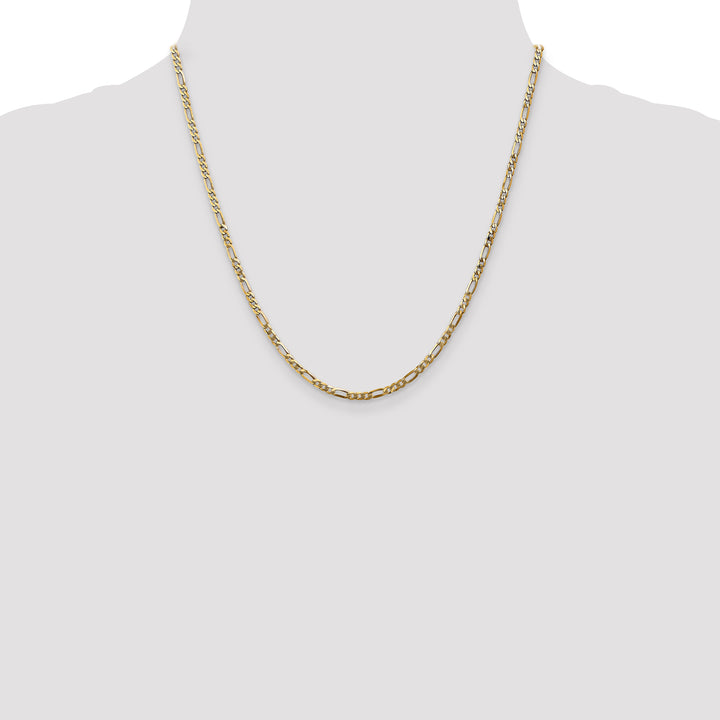 14k 2.75mm Flat Figaro Chain