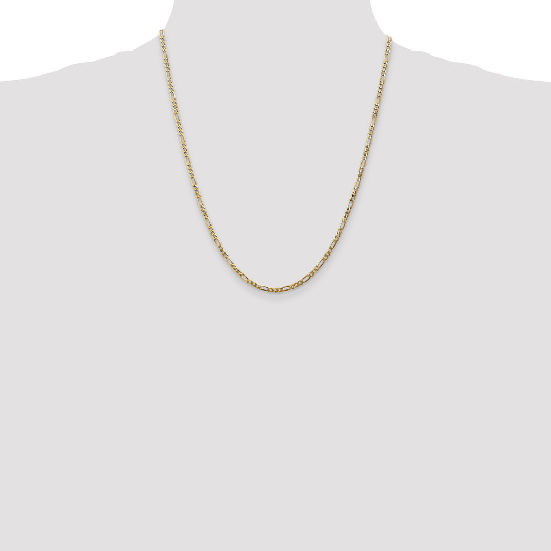 14k 2.75mm Flat Figaro Chain