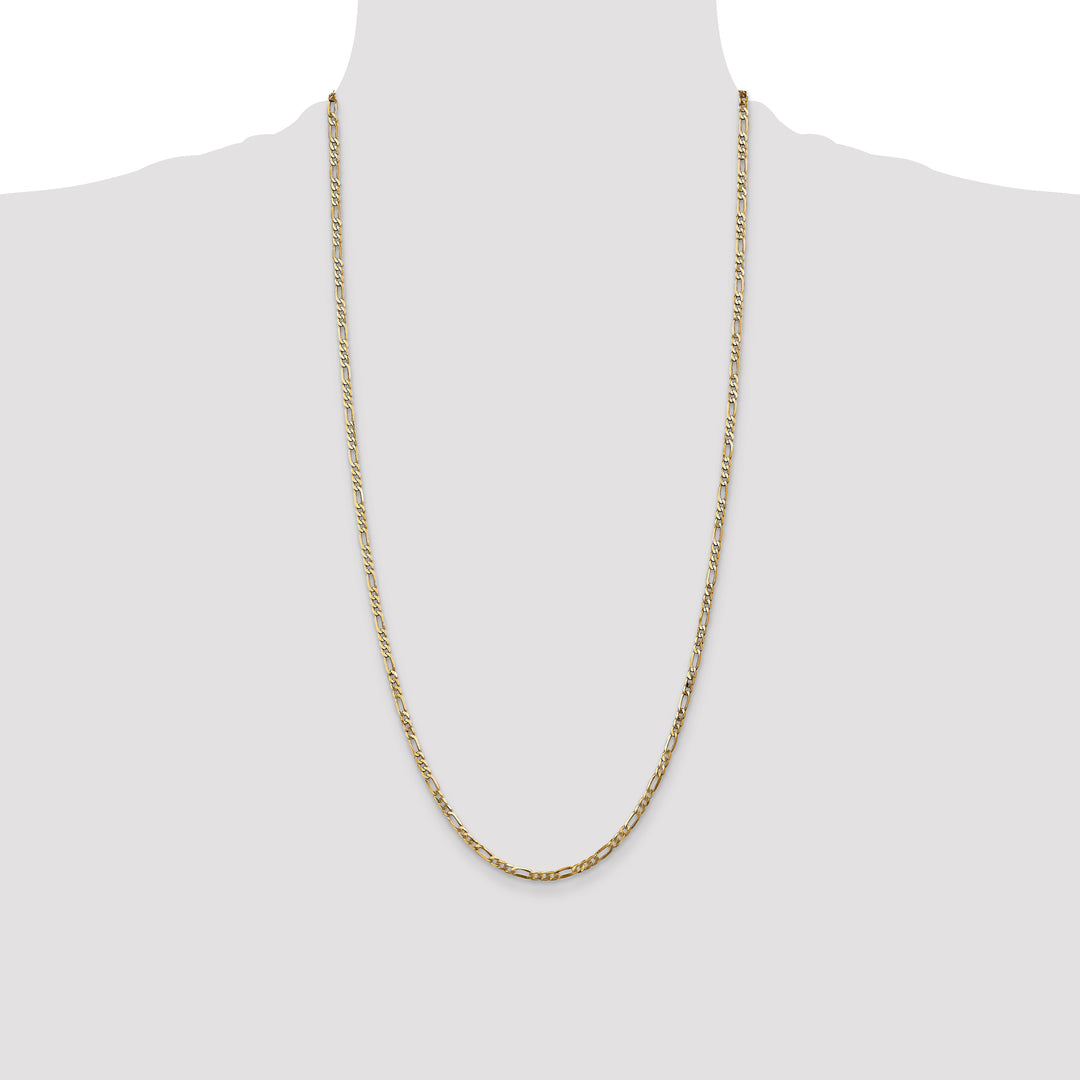 14k 2.75mm Flat Figaro Chain