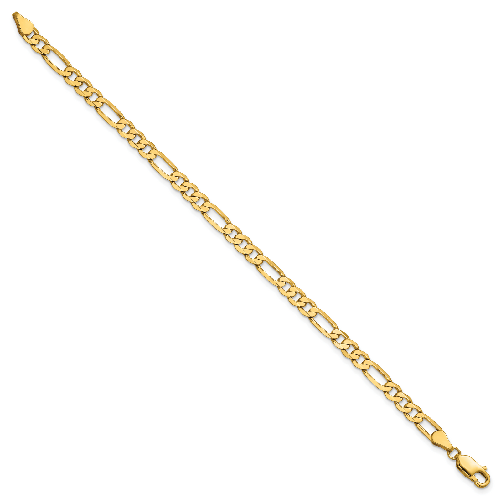 14k 4.75mm Flat Figaro Chain