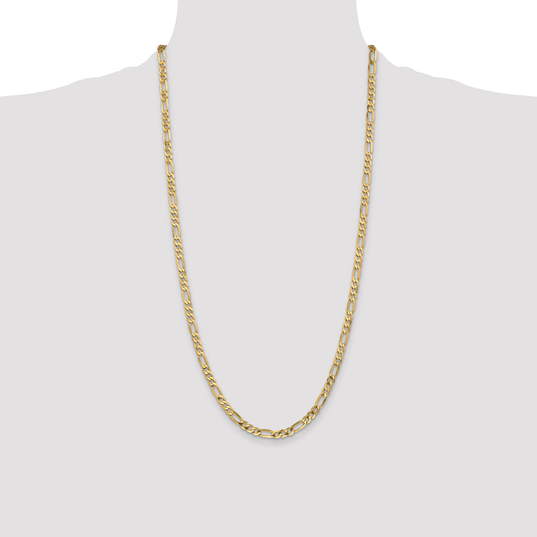 14k 4.75mm Flat Figaro Chain