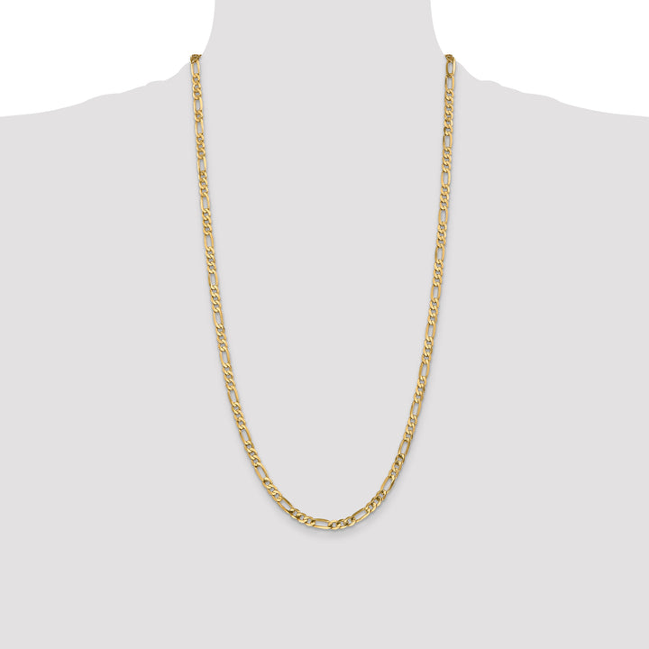 14k 4.75mm Flat Figaro Chain