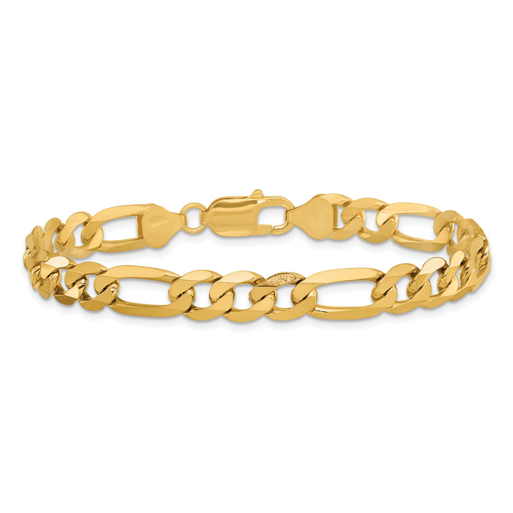 14k 7.5mm Flat Figaro Chain