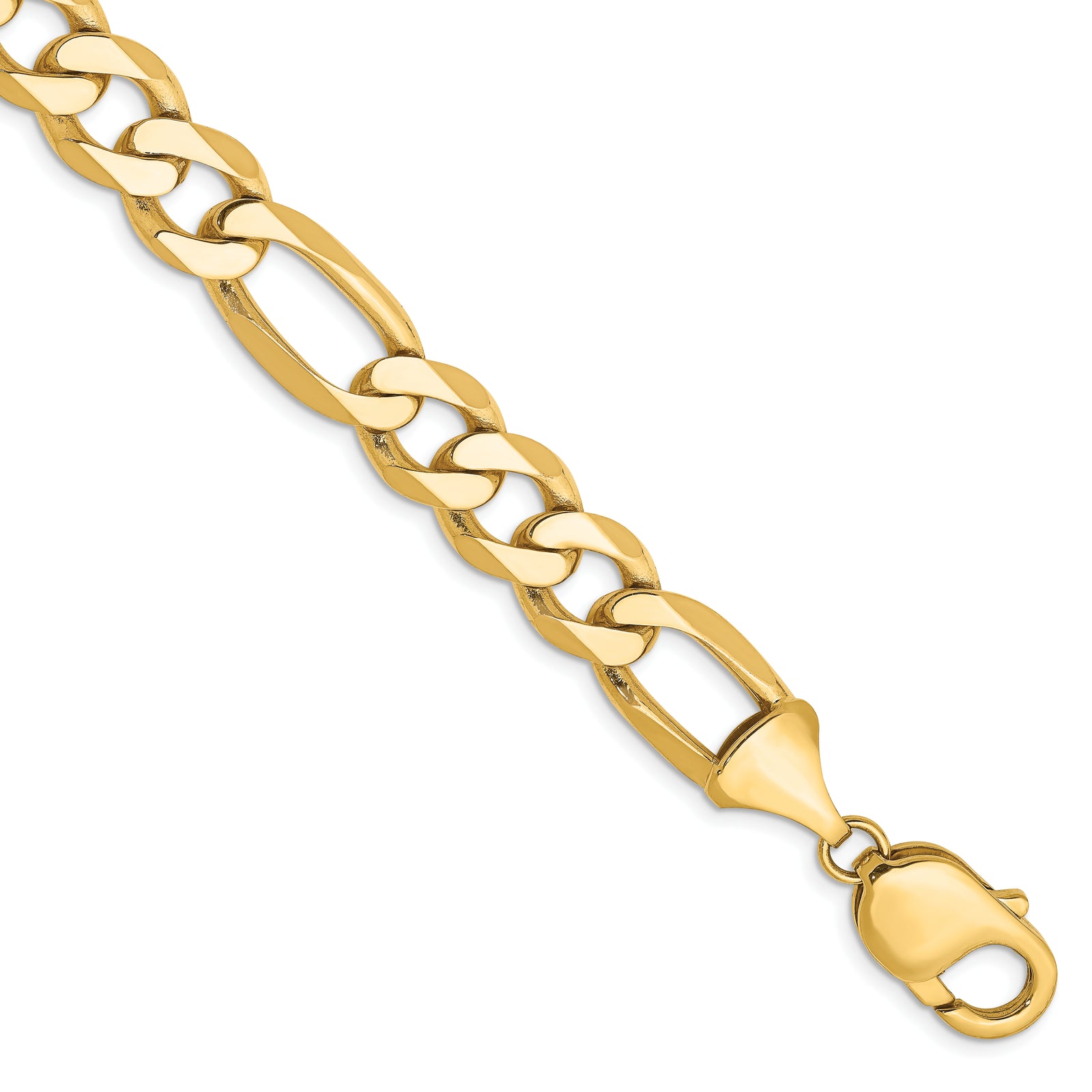 14k 10mm Flat Figaro Chain