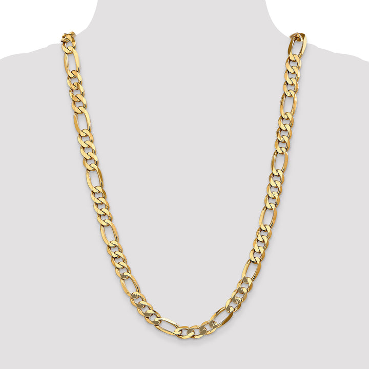 14k 10mm Flat Figaro Chain