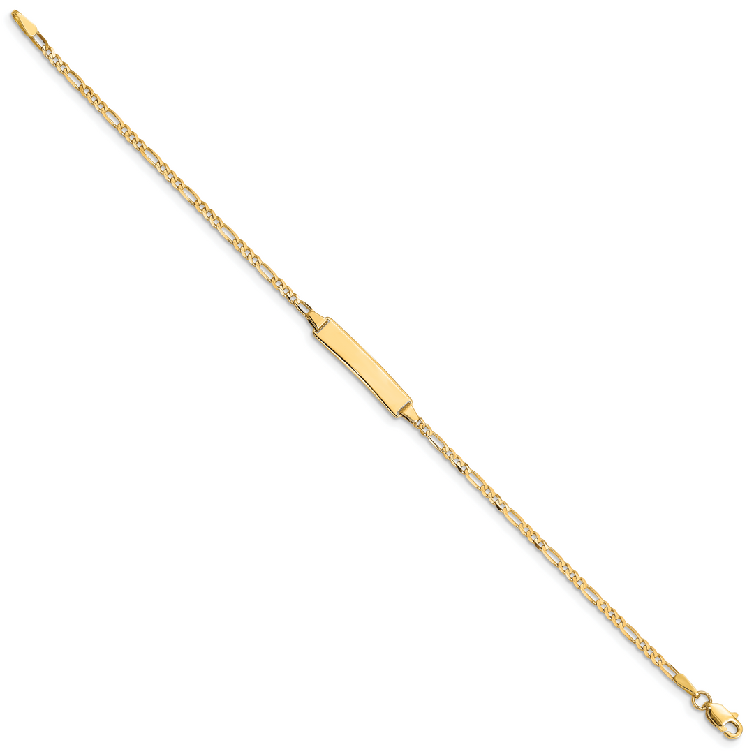 14k Baby Figaro ID Bracelet