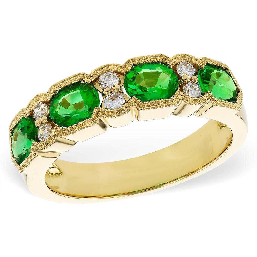 14KT Gold Ladies Emerald Wedding Ring