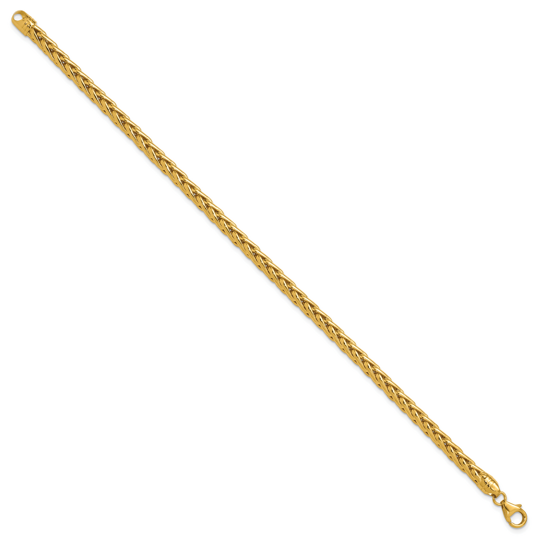 14k Polished 8.5in Wheat Chain Bracelet