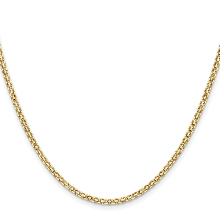 14k 2.2mm Lightweight Flat Bismark Chain