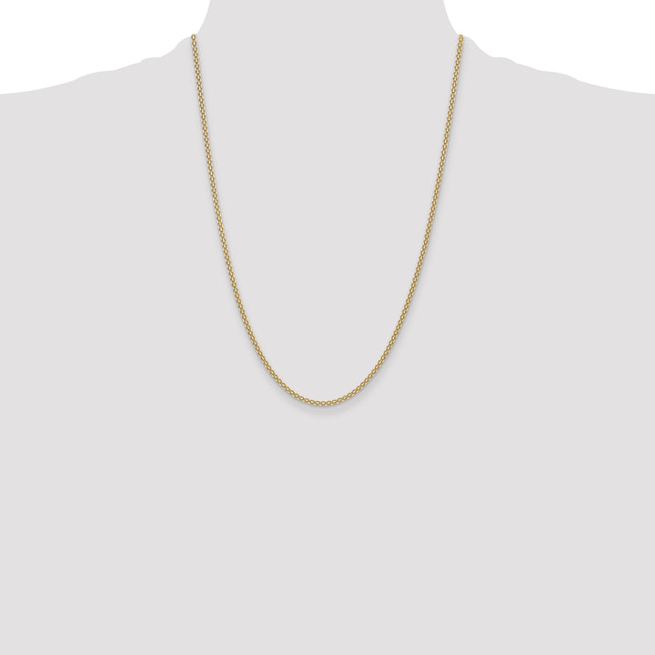 14k 2.2mm Lightweight Flat Bismark Chain