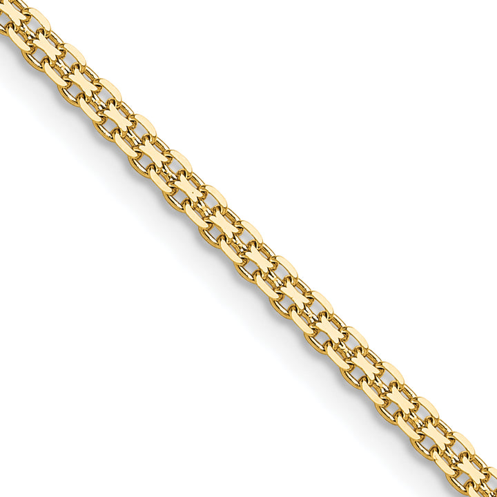 14k 2.2mm Lightweight Flat Bismark Chain