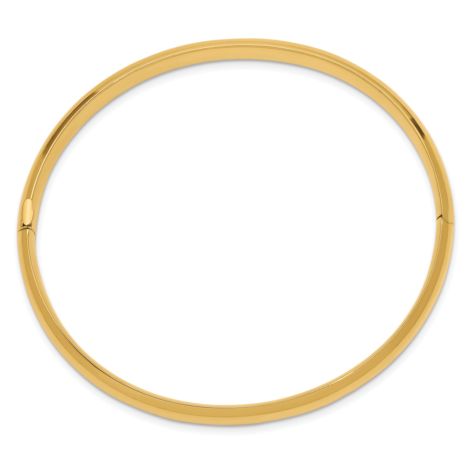 14k 4/16 Oversize High Polished Hinged Bangle Bracelet