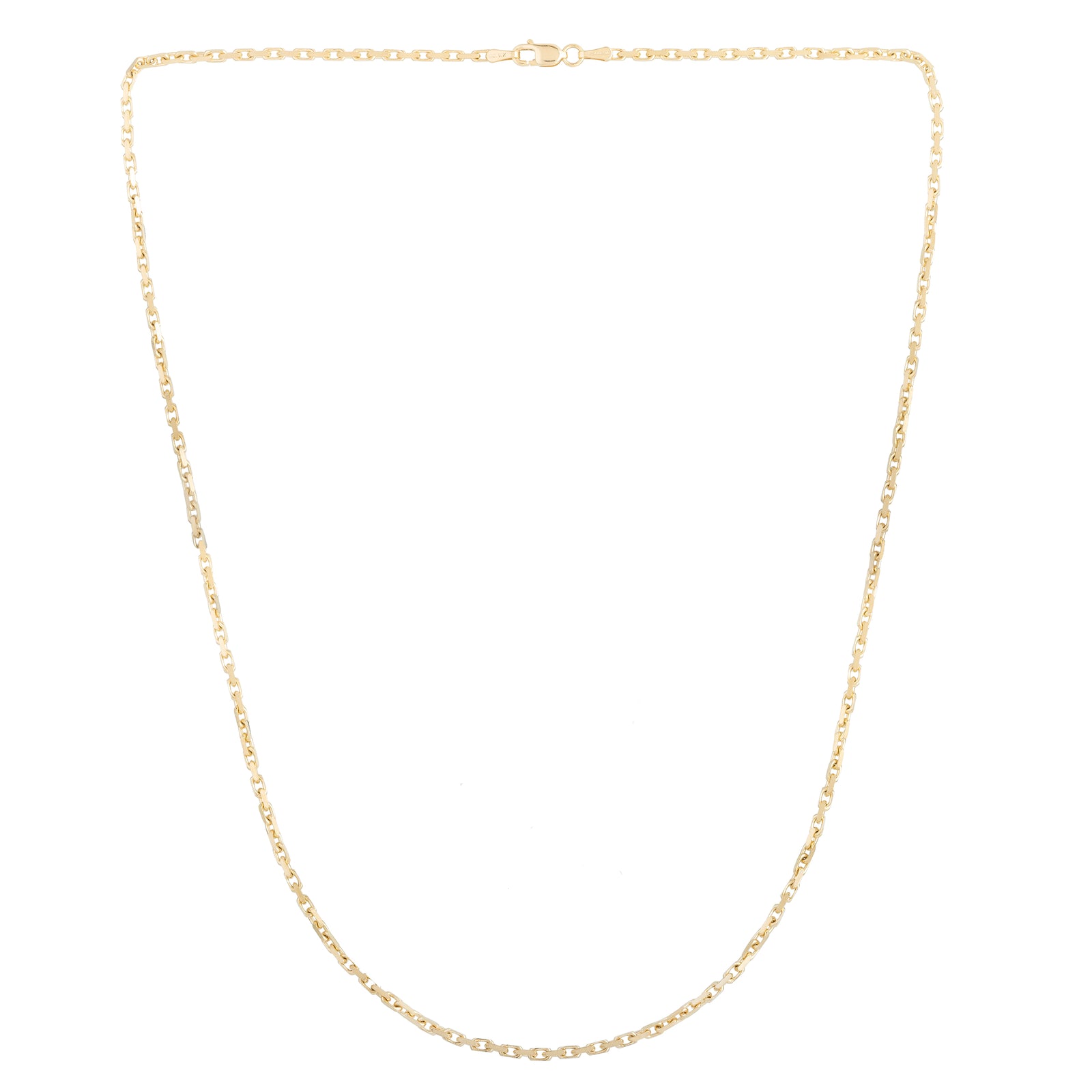14K Gold 1.9mm French Cable Chain