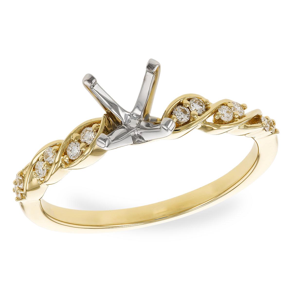 14KT Gold Semi-Mount Engagement Ring