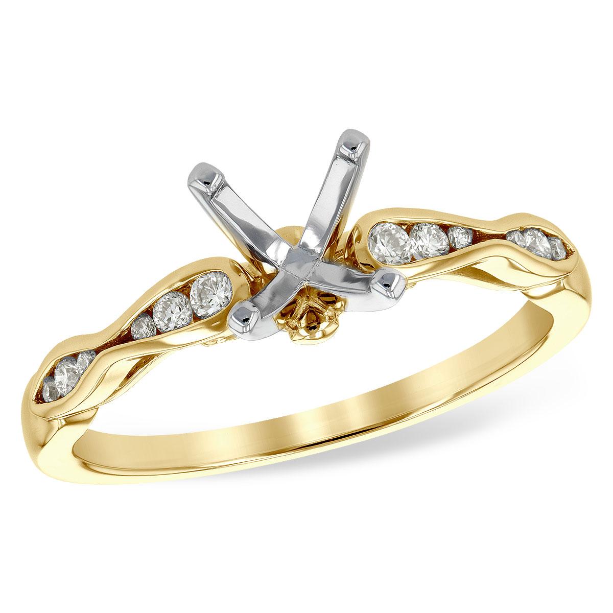 14KT Gold Semi-Mount Engagement Ring