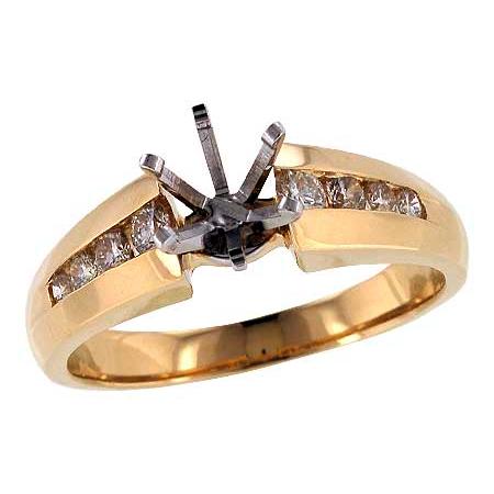 14KT Gold Semi-Mount Engagement Ring