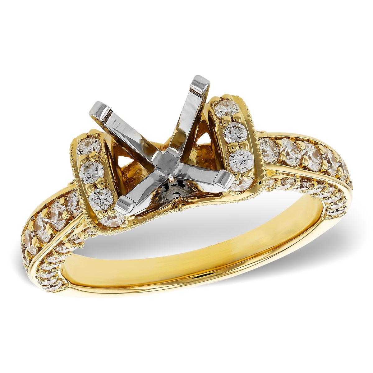 14KT Gold Semi-Mount Engagement Ring
