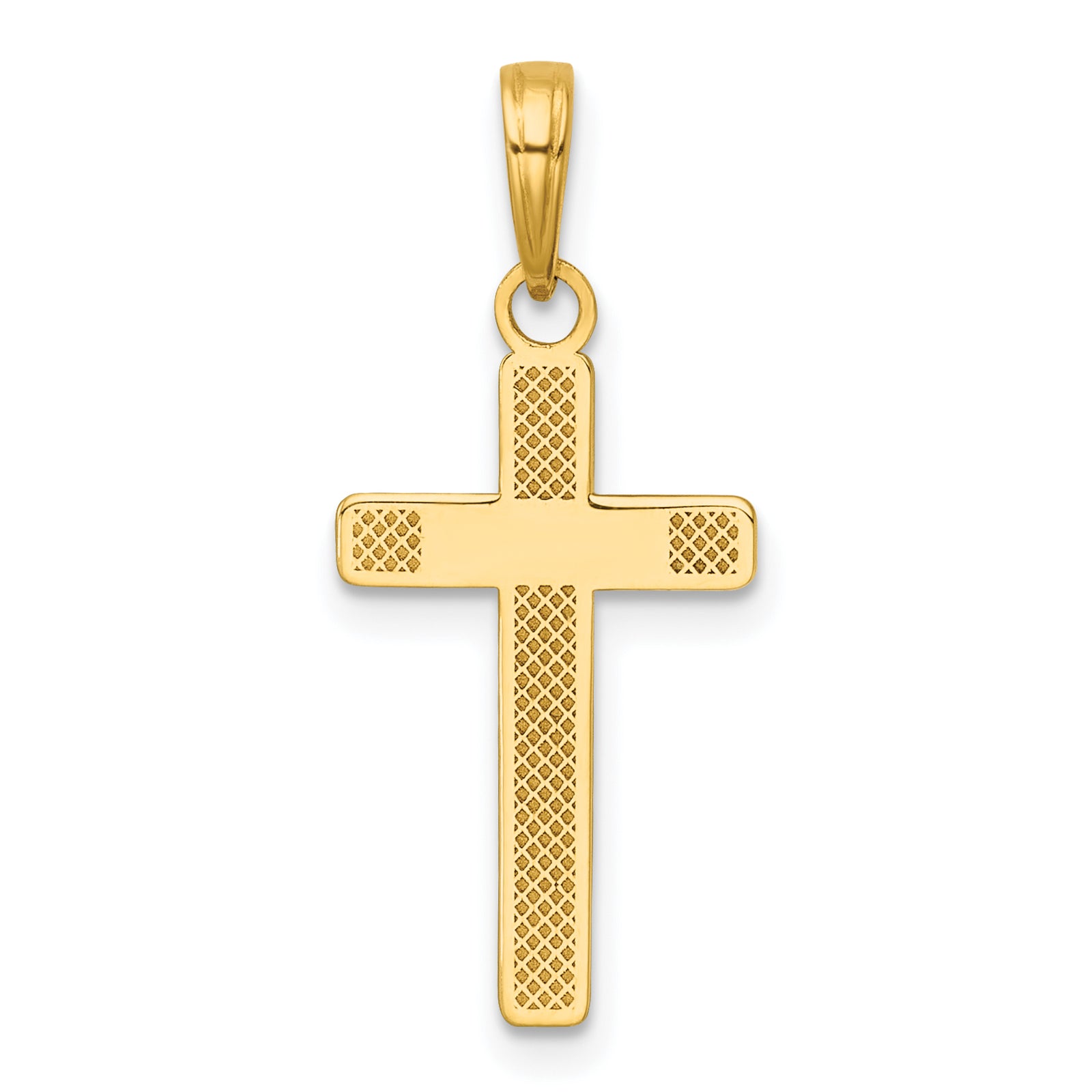 14K Polished Large Cross Charm