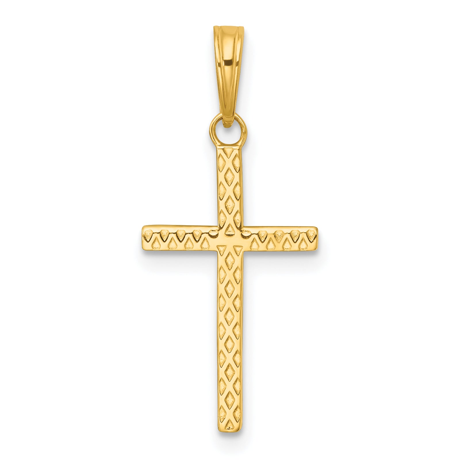 14k Polished Cross Pendant