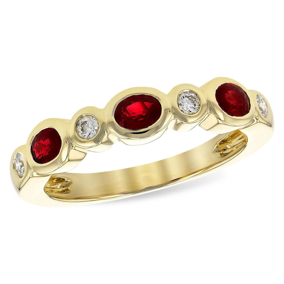 14KT Gold Ladies Sapphire Wedding Ring