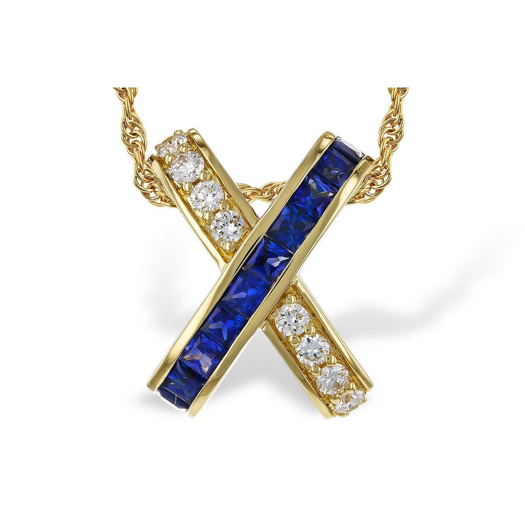 14KT Gold Sapphire Necklace
