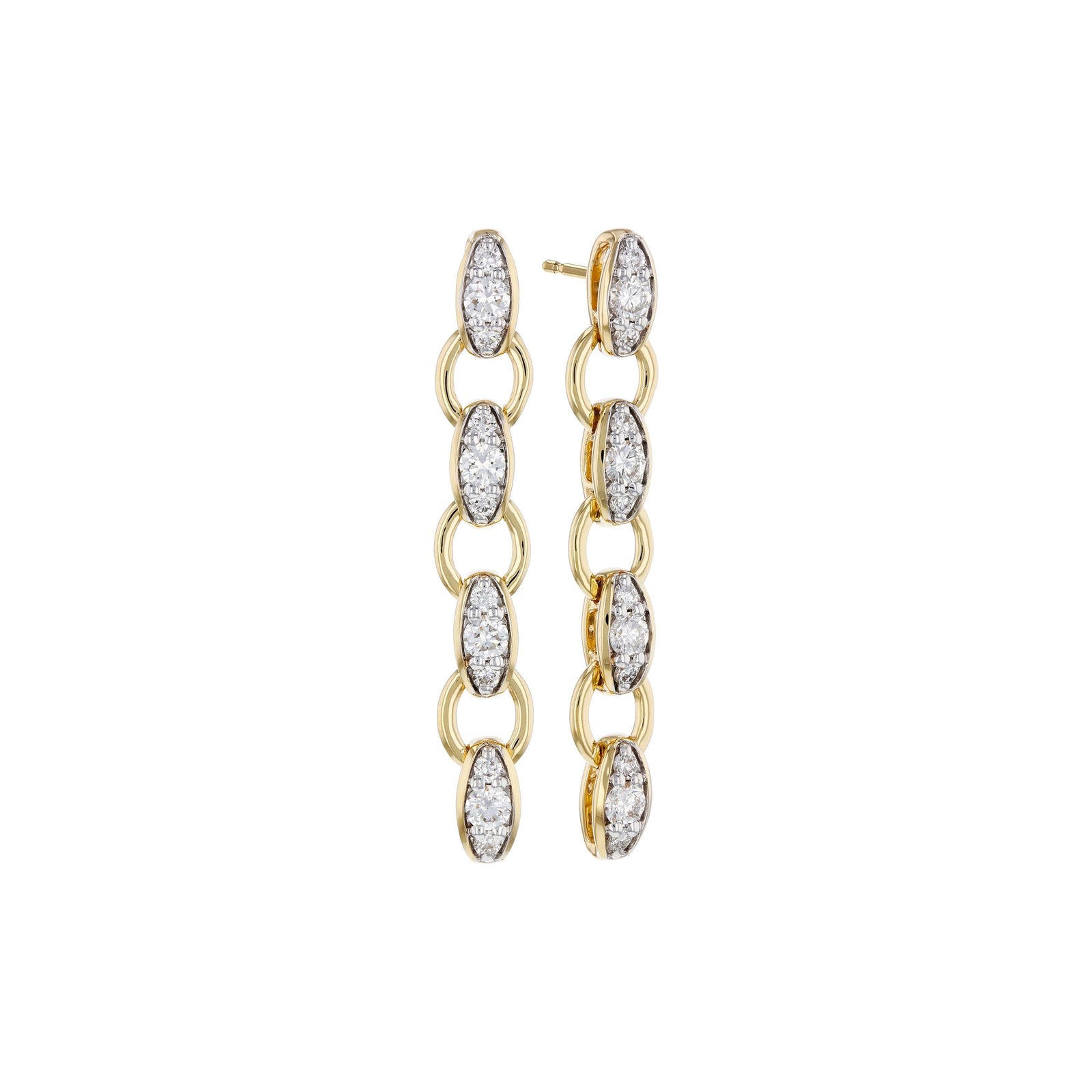14KT Gold Diamond Earrings