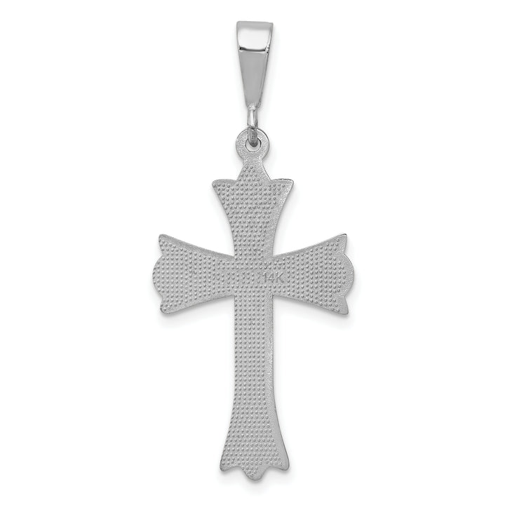 14k White Gold Cross Pendant