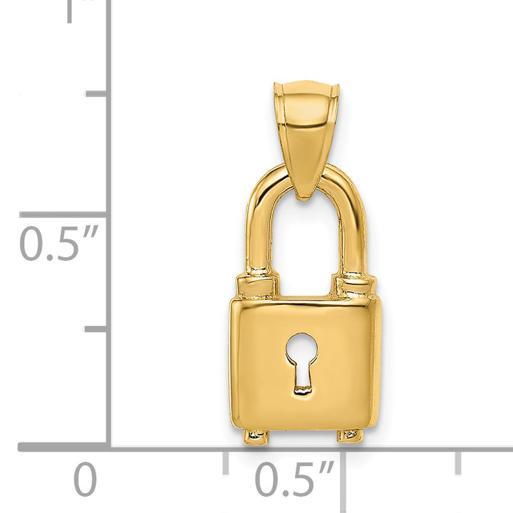 14K Polished Lock Charm
